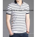 Atacado Equipado Superior Qualidade Stripe Moda Algodão Camisa Polo dos homens T